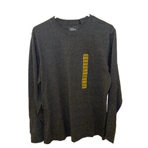 Eddie Bauer Men's MED LS Gray Crewneck Tee Classic Soft Brushed Jersey MSRP $34